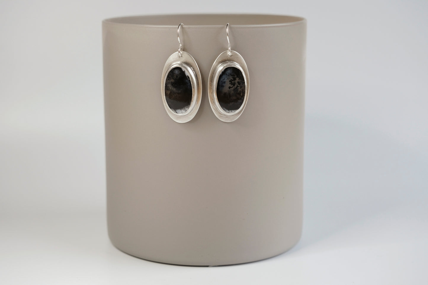 Earrings, Dendritic Agate Artisan Earrings