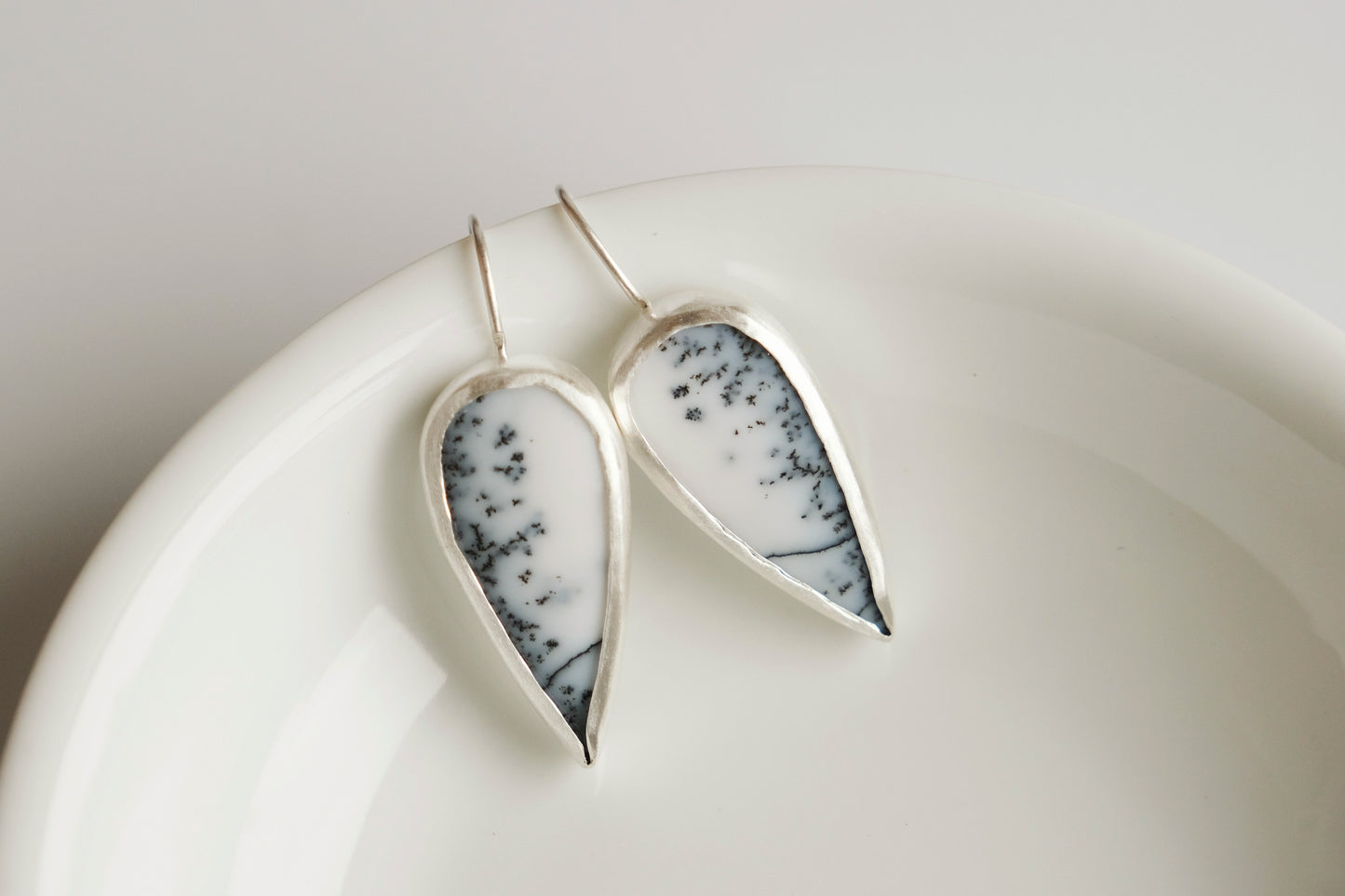 Earrings, Dendritic Opal Drop Earrings