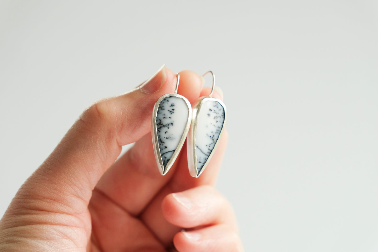 Earrings, Dendritic Opal Drop Earrings
