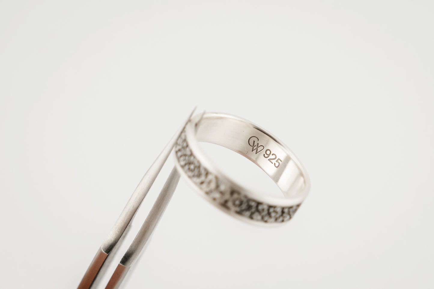 Ring, Engraved "Baroque" Sterling Silver Ring
