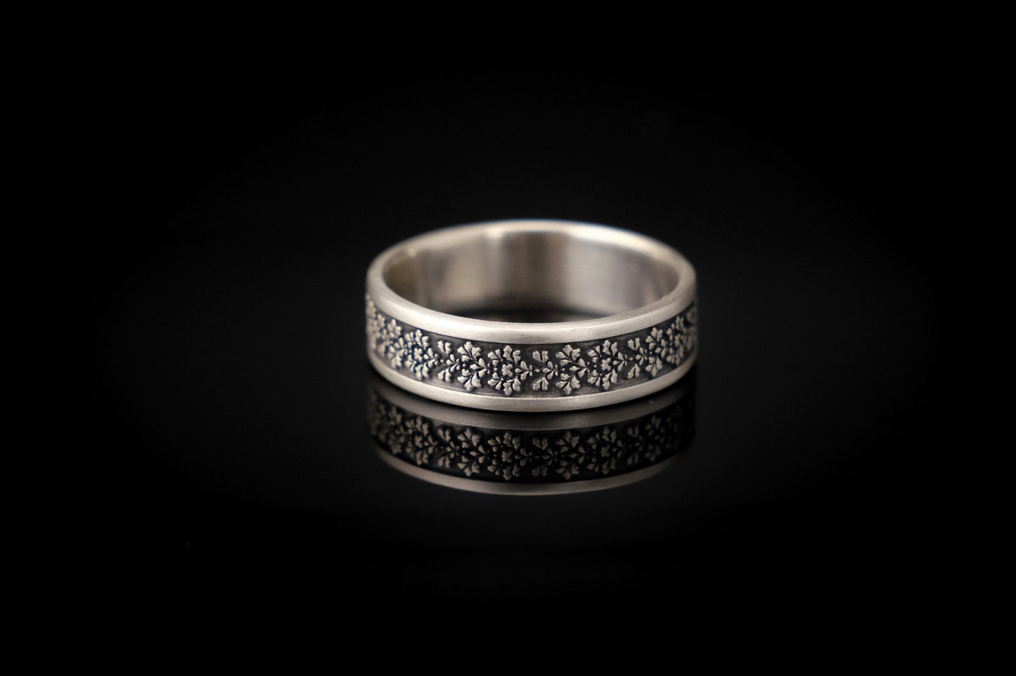Ring, Engraved "Baroque" Sterling Silver Ring