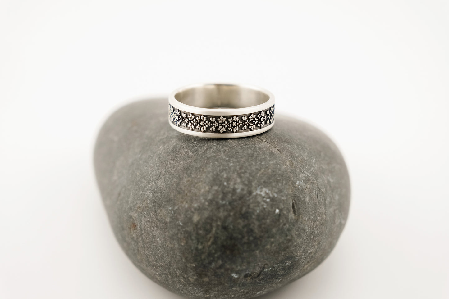 Ring, Engraved "Baroque" Sterling Silver Ring