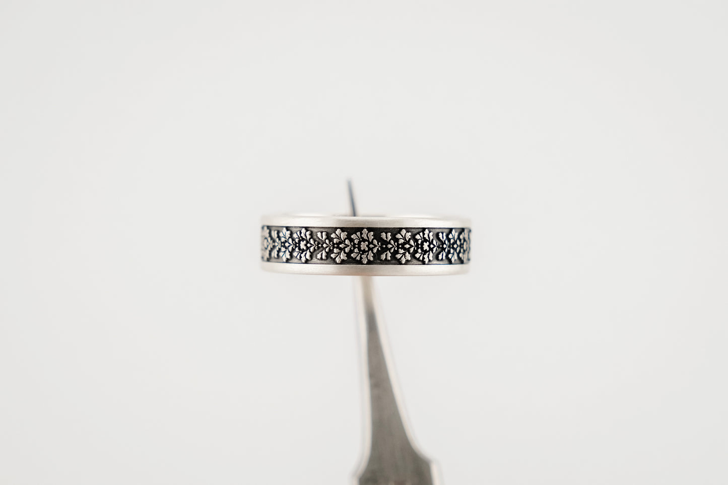 Ring, Engraved "Baroque" Sterling Silver Ring