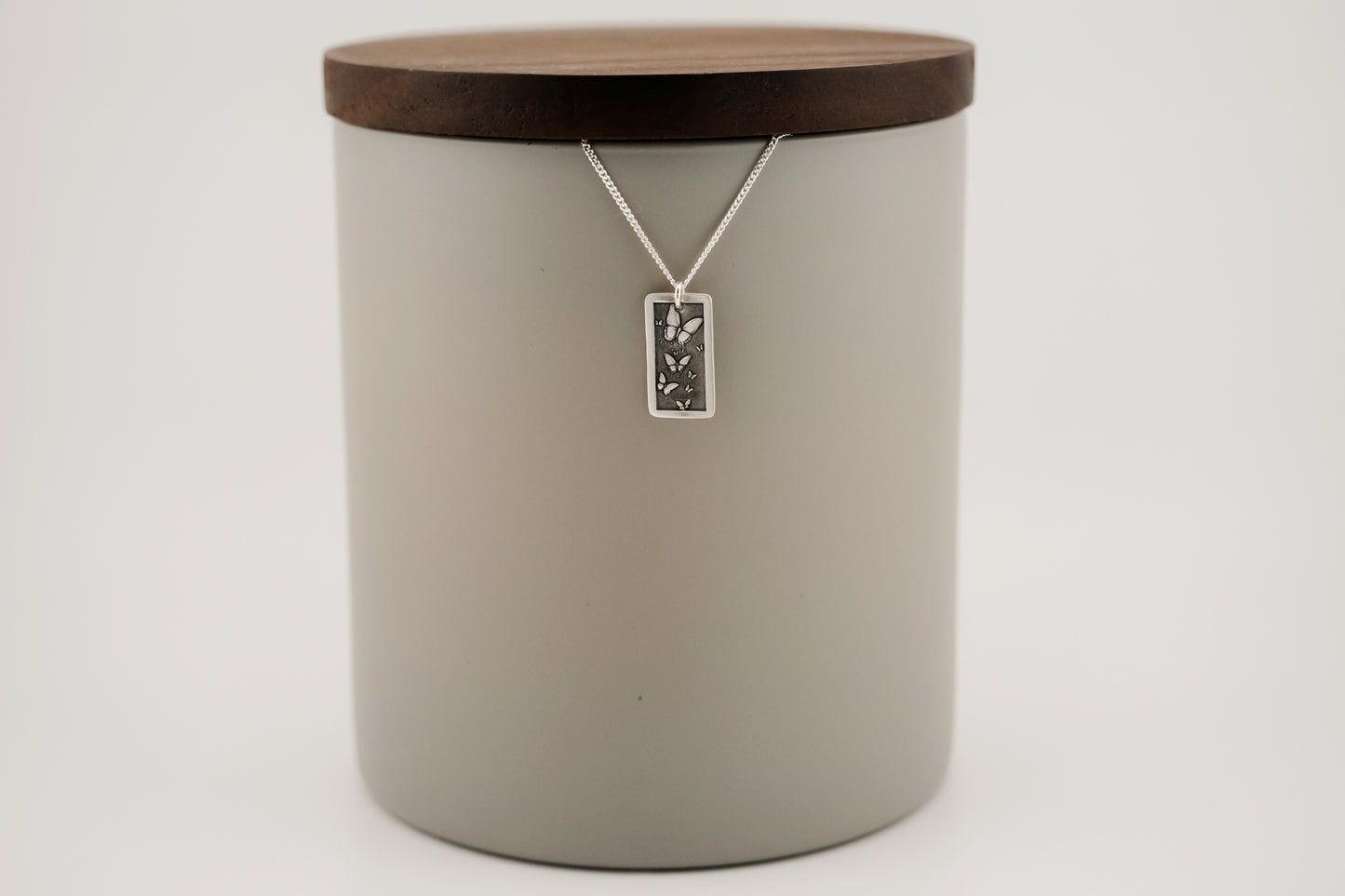 Necklace, Engraved Butterfly Flight Necklace