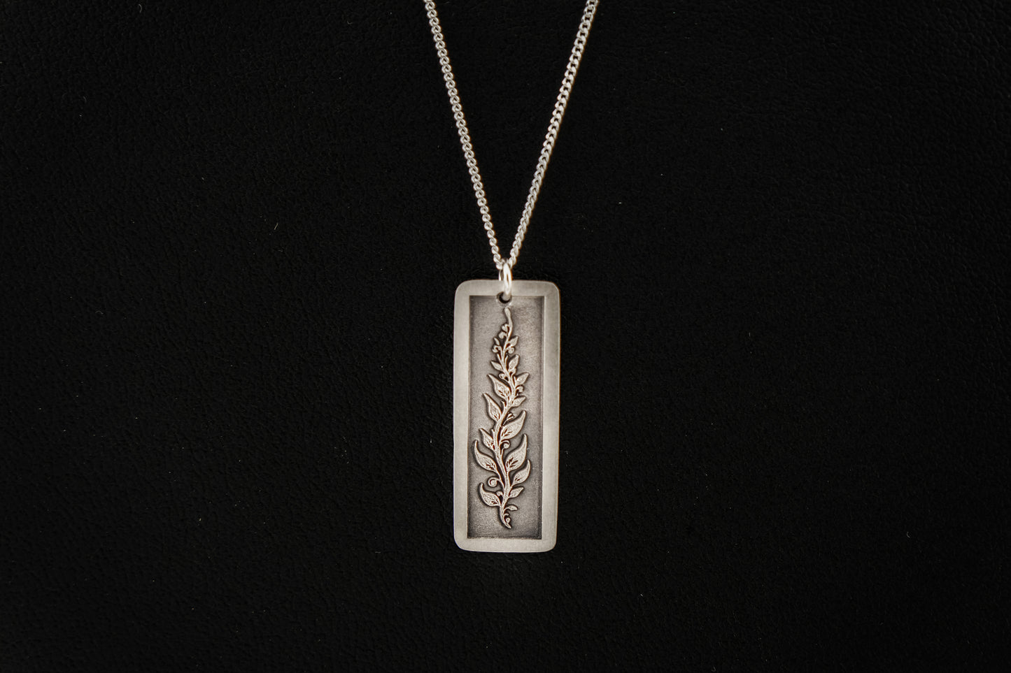 Necklace, Engraved Floral Vine Necklace (long)