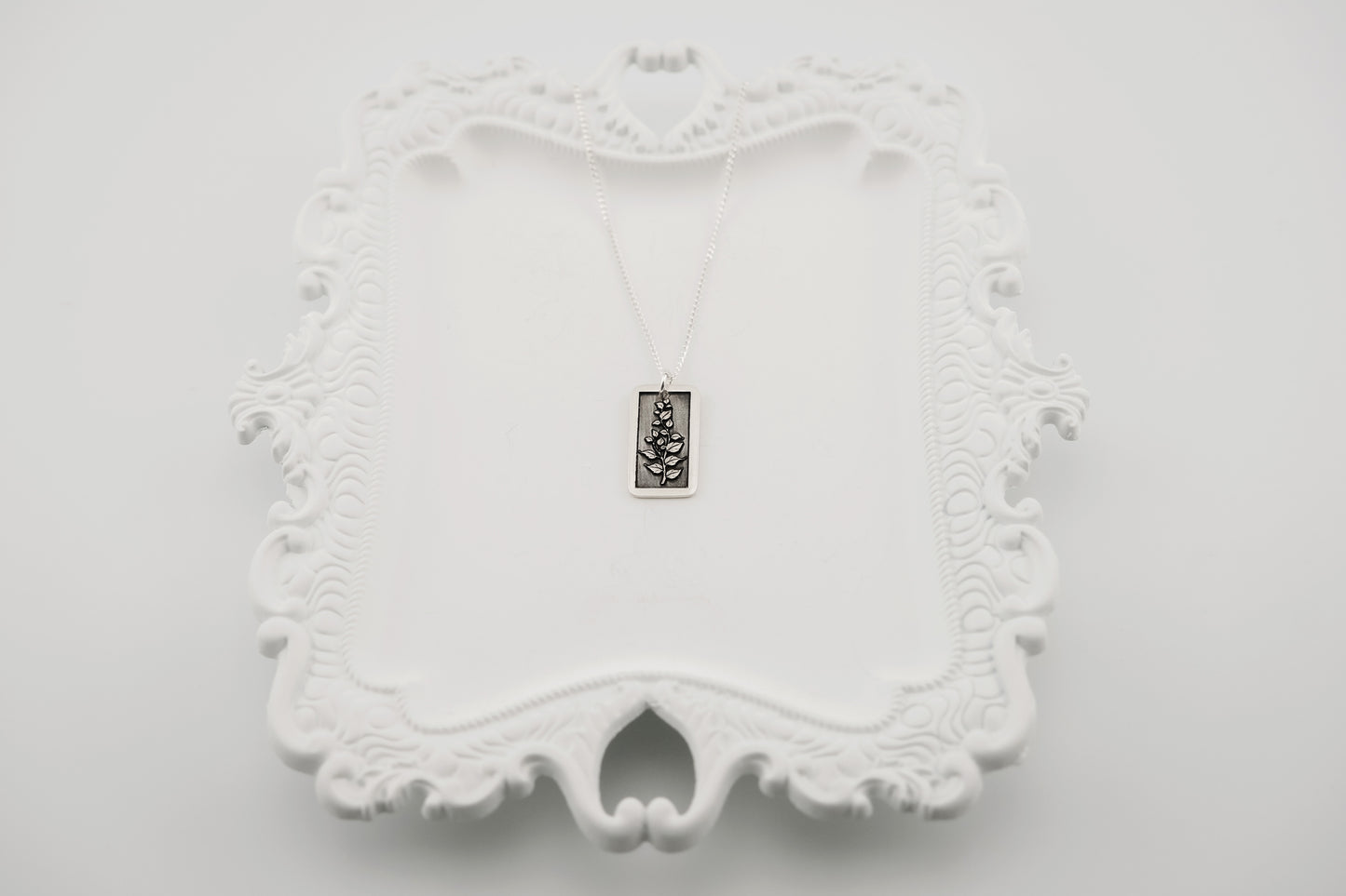 Necklace, Engraved Floral Vine Necklace (medium)