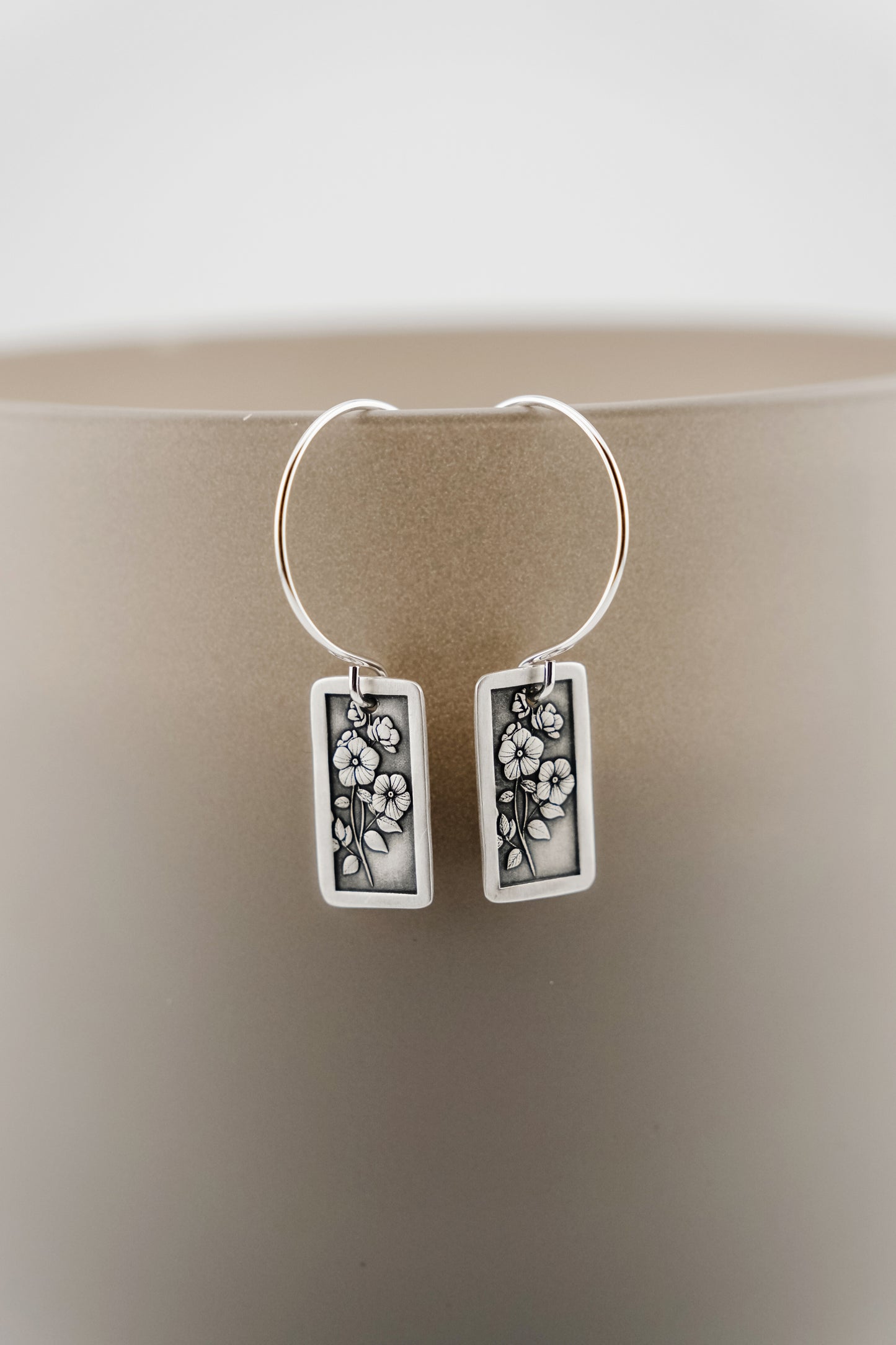 Earrings, Engraved Flowers 1 Earrings