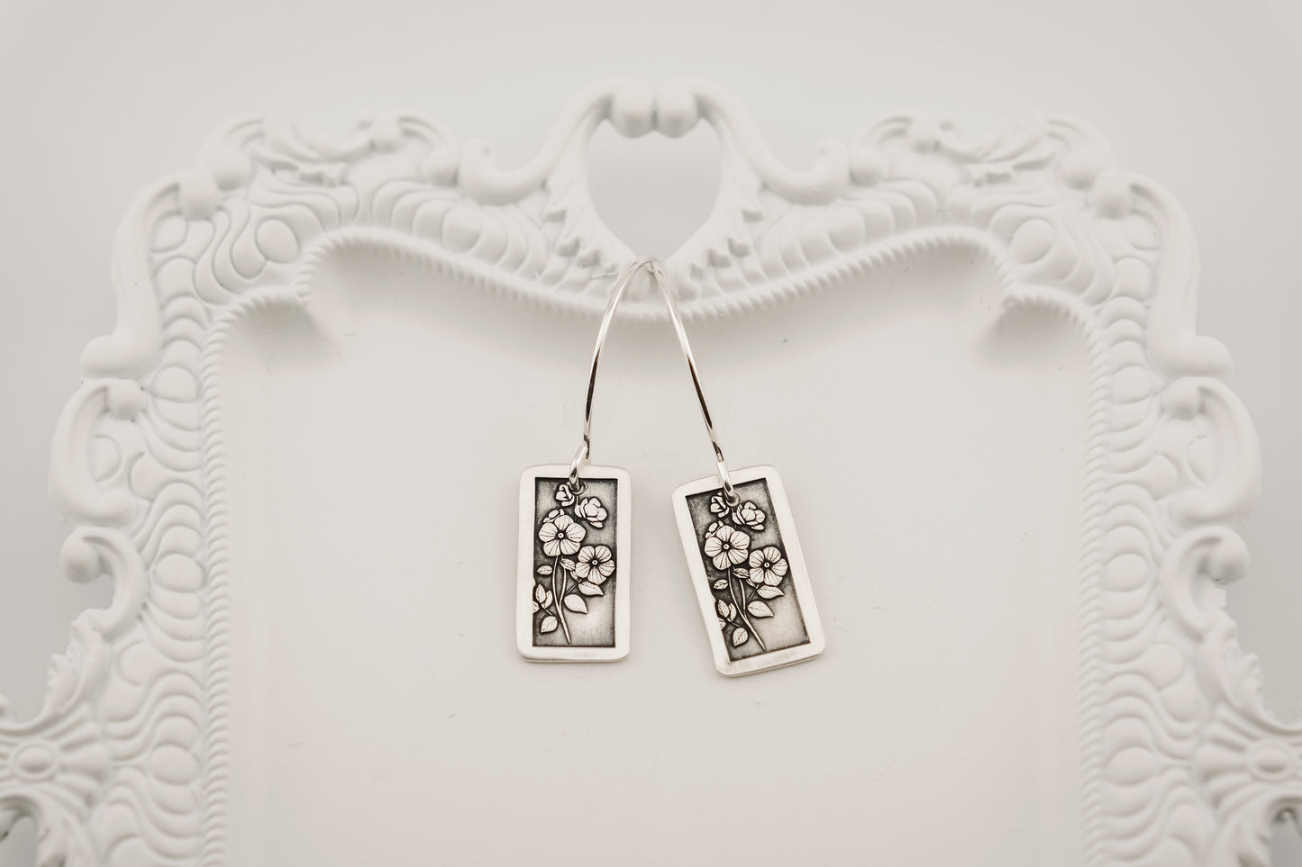 Earrings, Engraved Flowers 1 Earrings