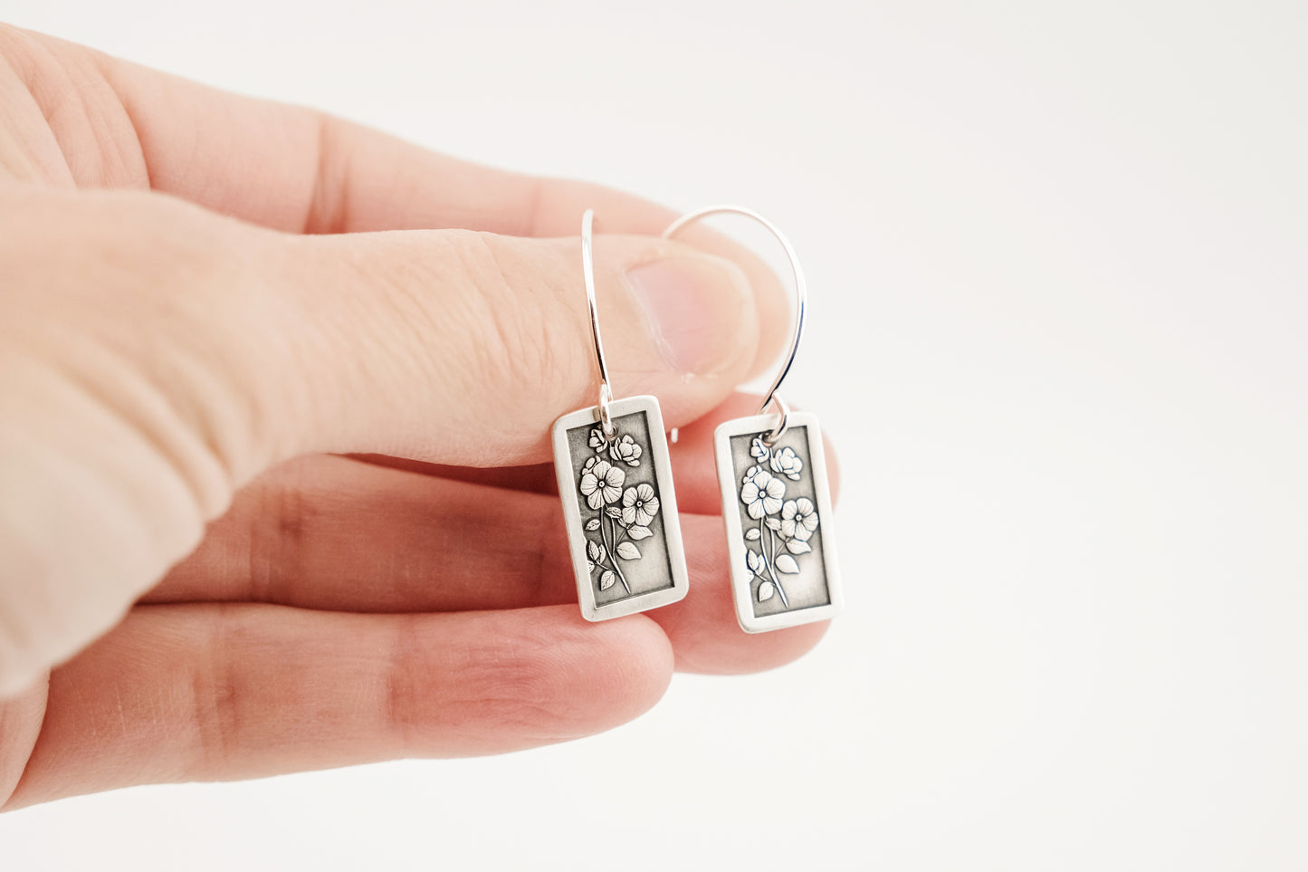 Earrings, Engraved Flowers 1 Earrings