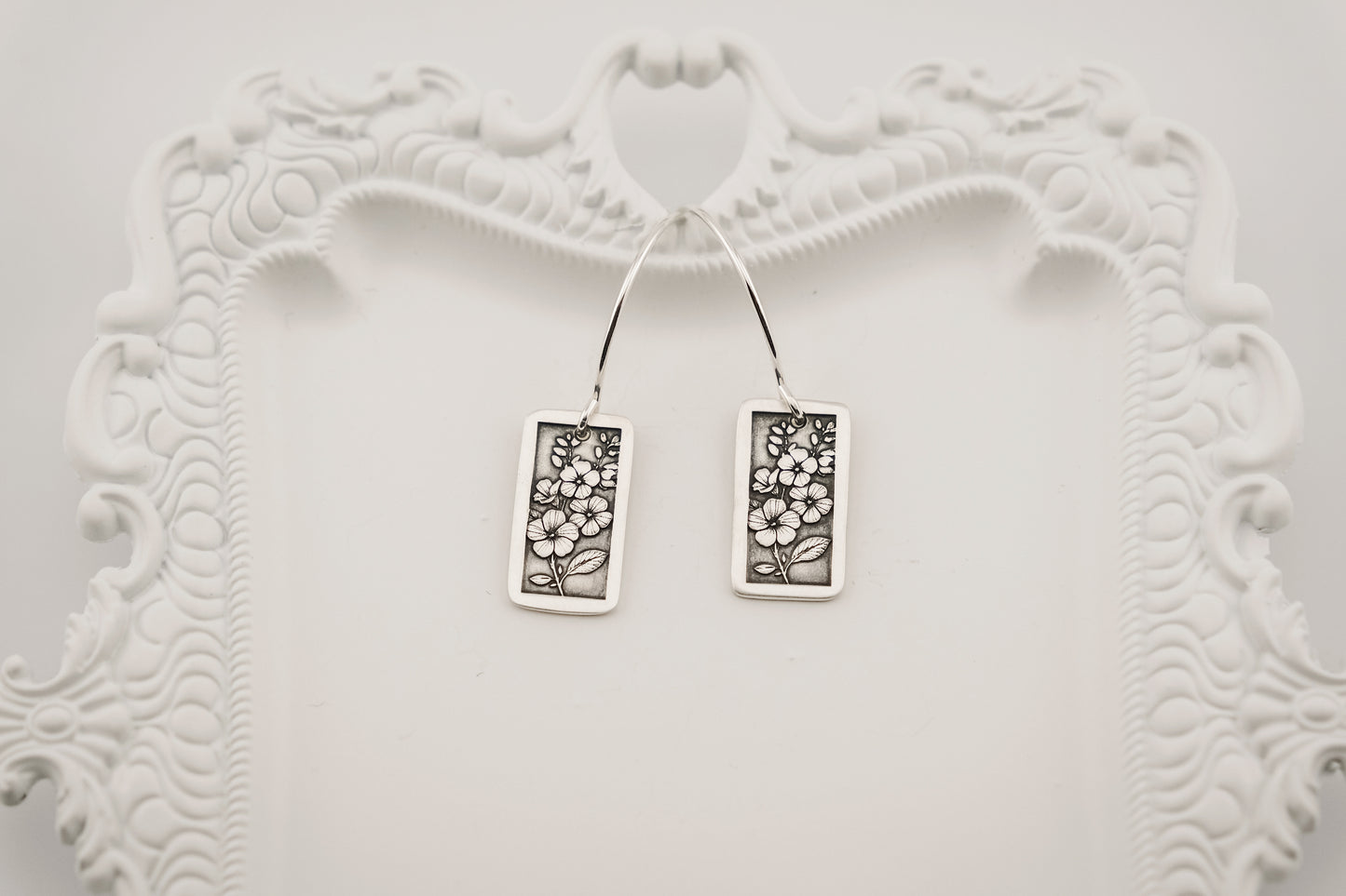 Earrings, Engraved Flowers 2 Earrings