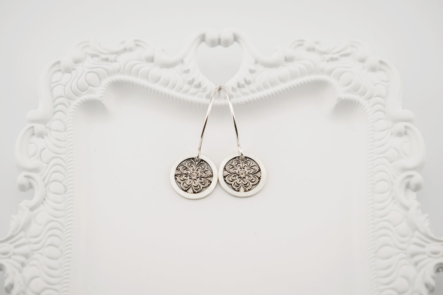 Earrings, Engraved Medallion 4 Earrings
