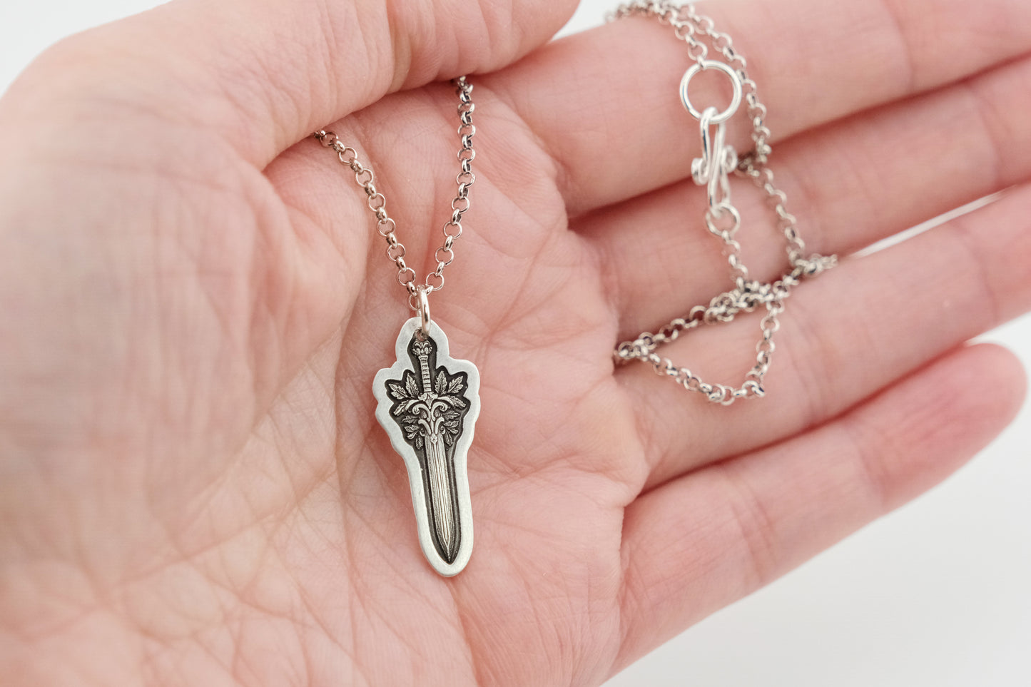 Necklace, Engraved Sword Necklace 1