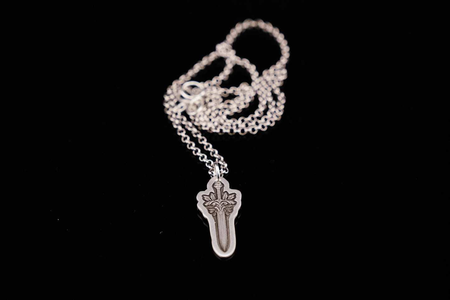 Necklace, Engraved Sword Necklace 1