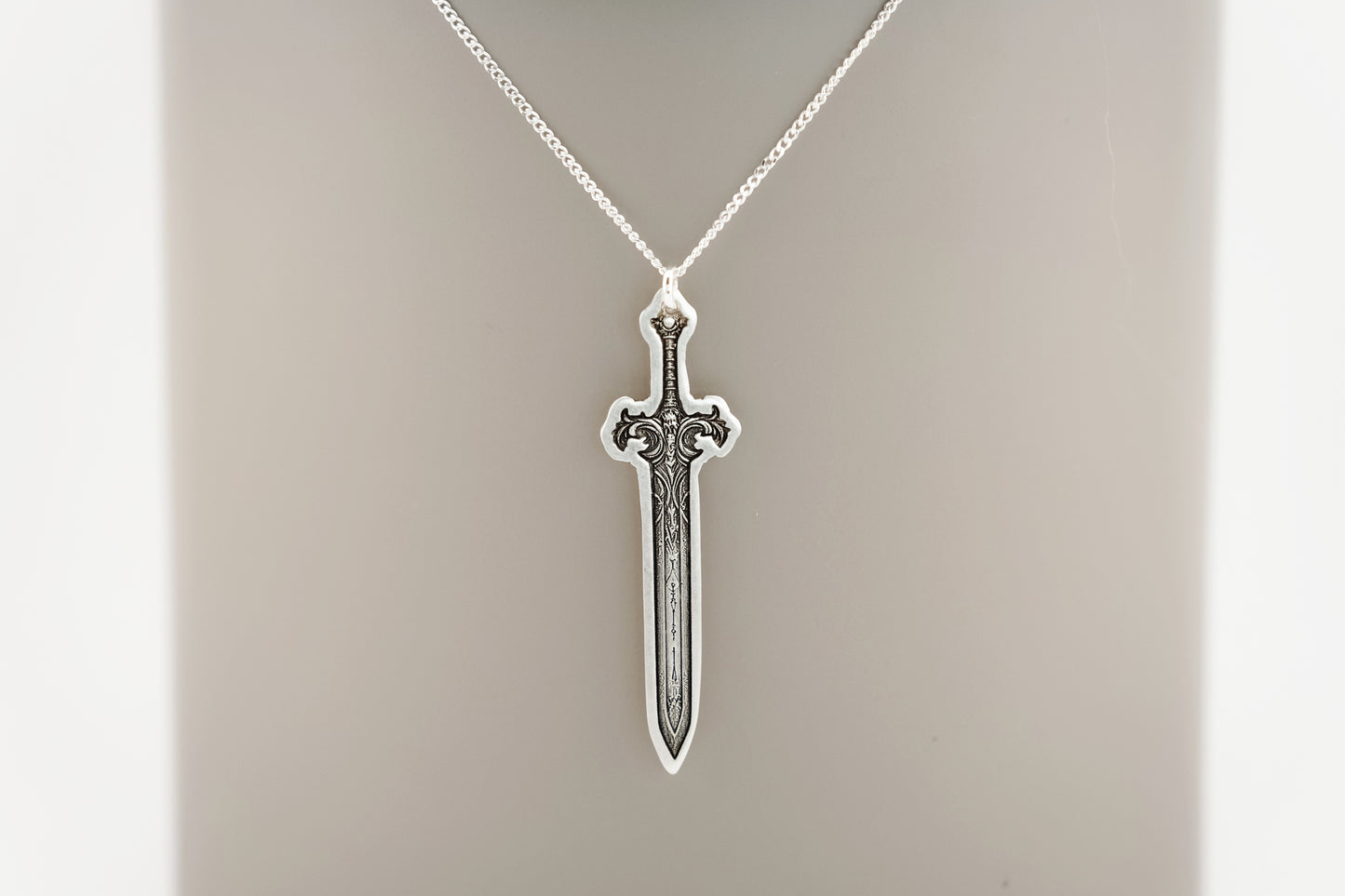 Necklace, Engraved Sword 1 Large Necklace