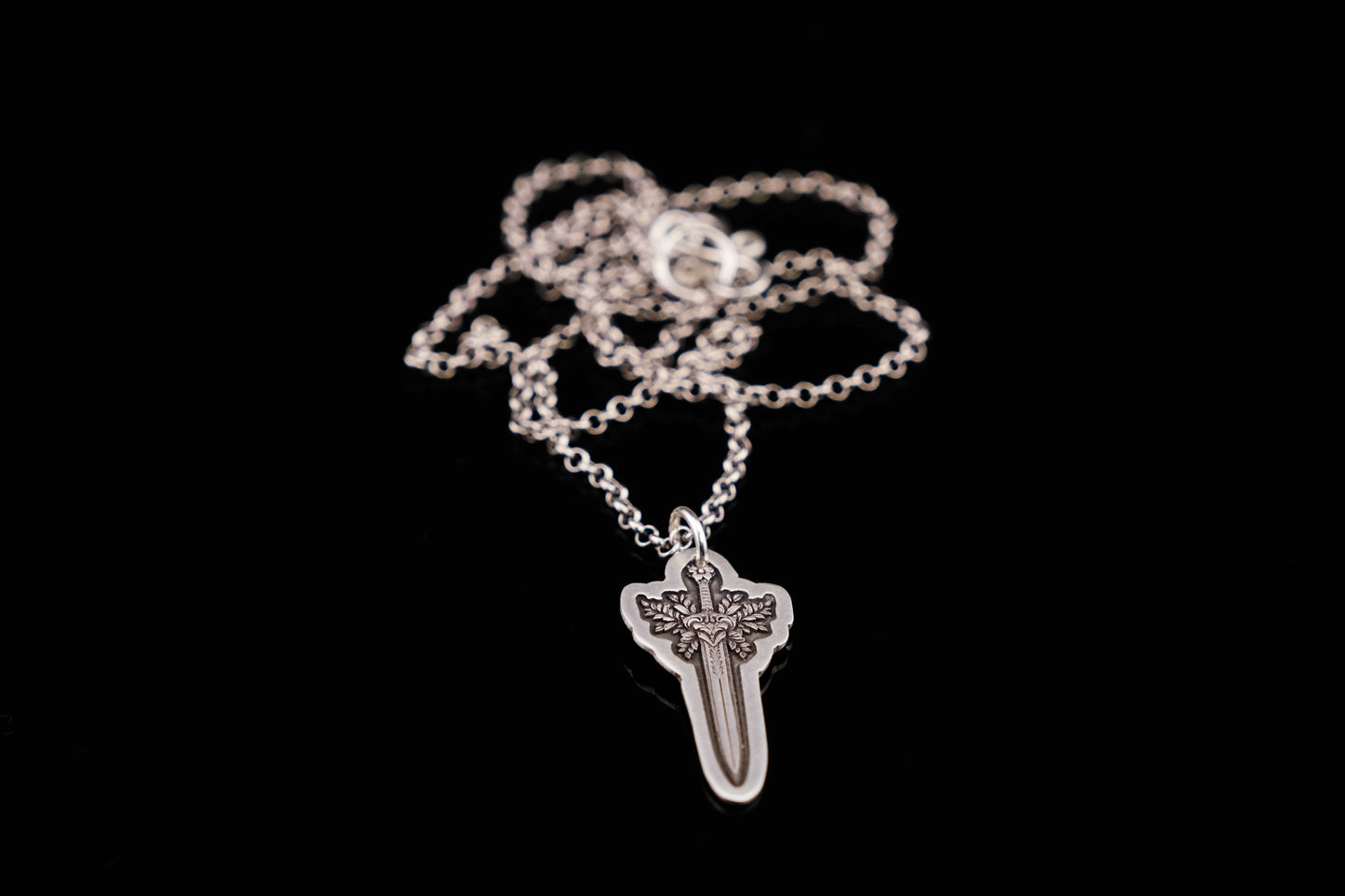 Necklace, Engraved Sword Necklace 2