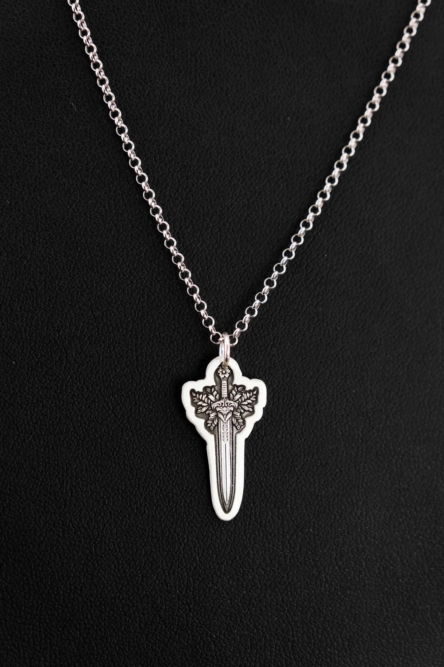 Necklace, Engraved Sword Necklace 2