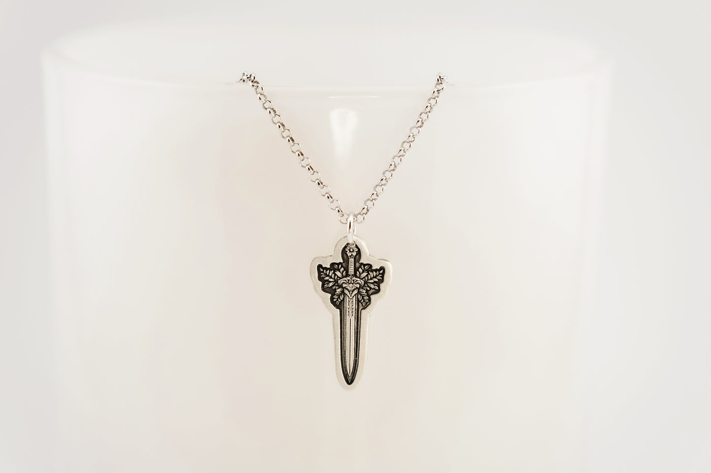 Necklace, Engraved Sword Necklace 2