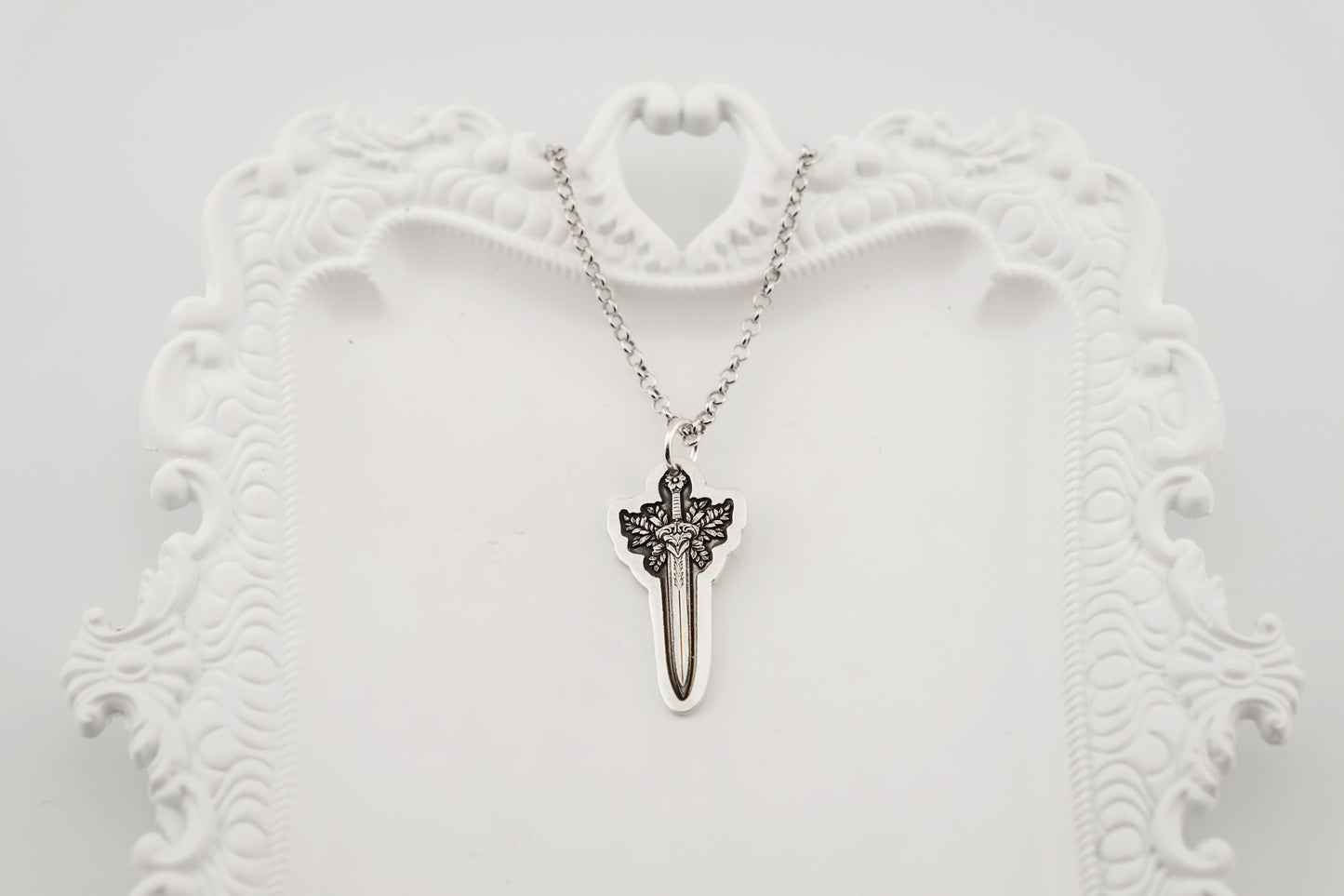 Necklace, Engraved Sword Necklace 2