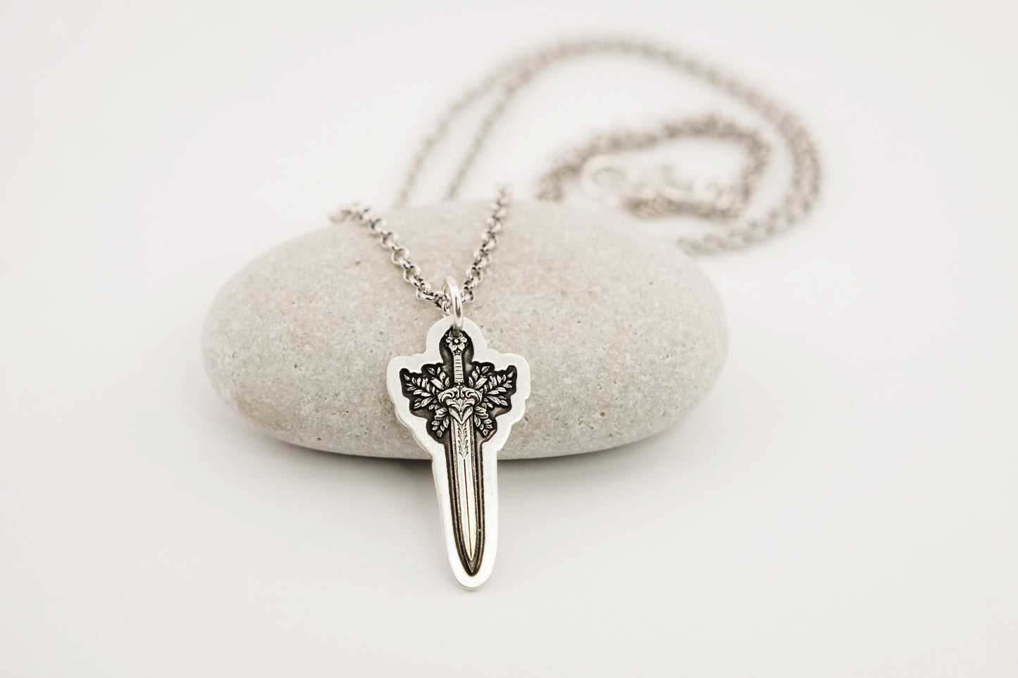 Necklace, Engraved Sword Necklace 2