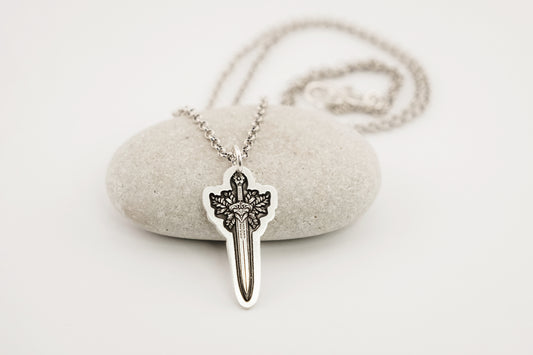 Necklace, Engraved Sword Necklace 2