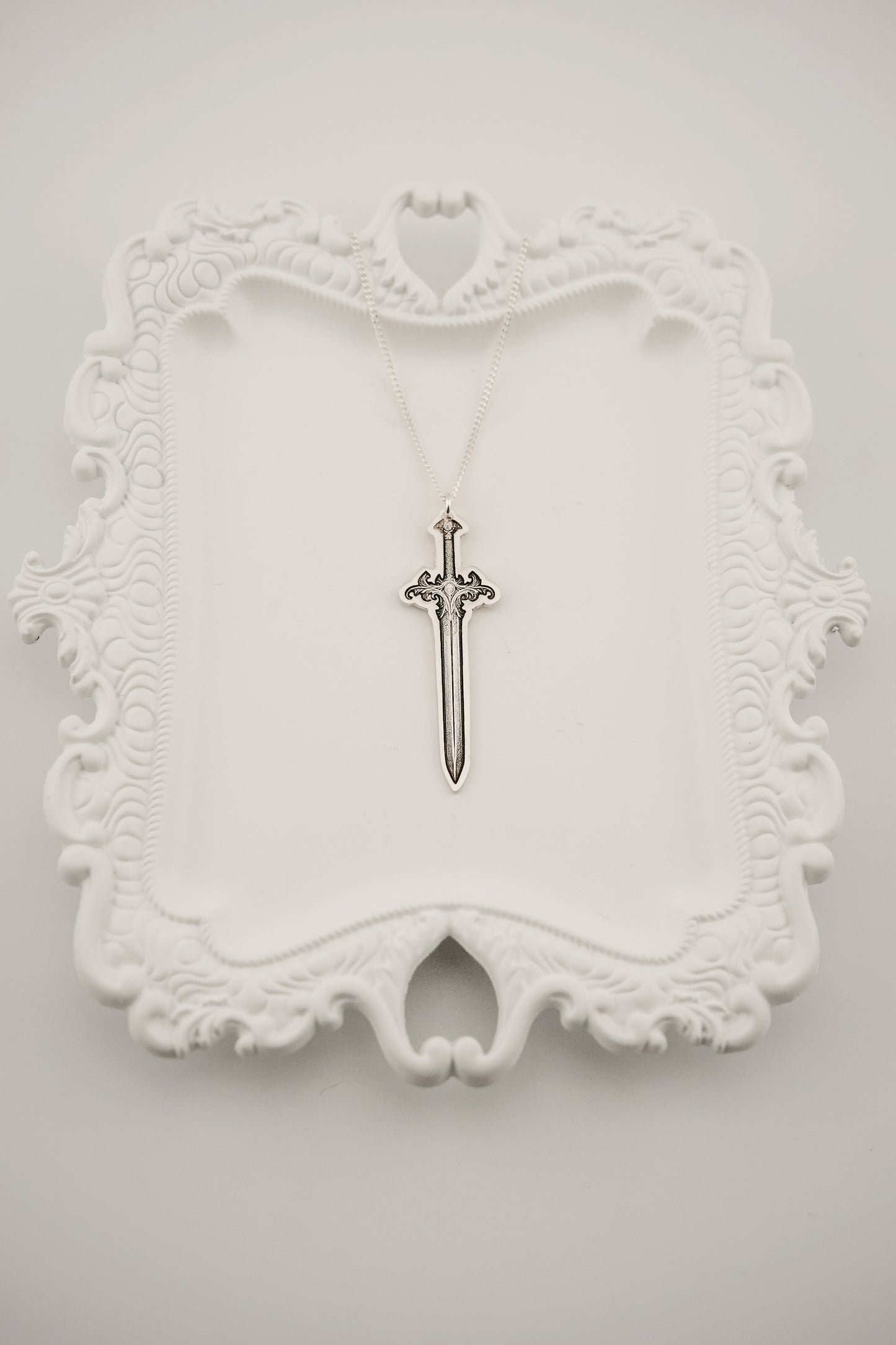 Necklace, Engraved Sword 4 Large Necklace