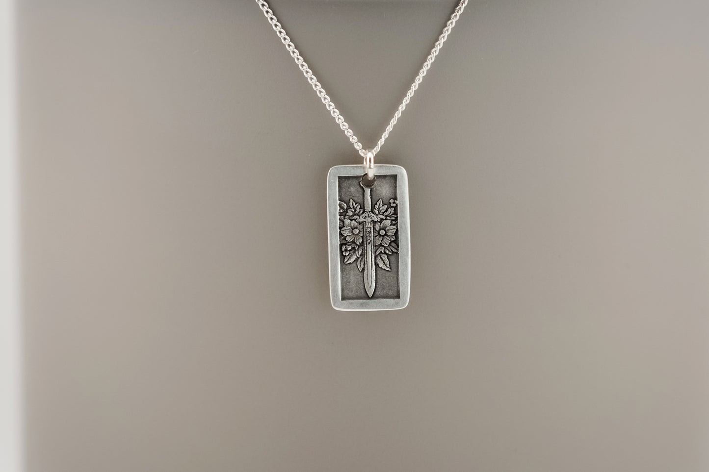 Necklace, Engraved Sword 1 Necklace (Medium)