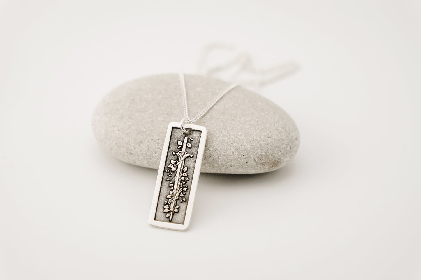 Necklace, Engraved Sword and Vine 2 Necklace