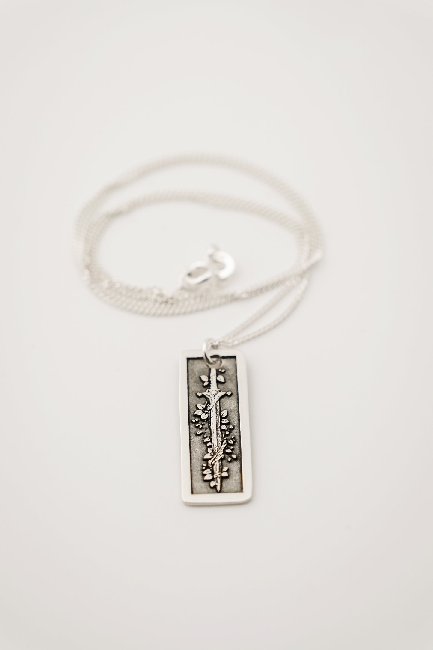 Necklace, Engraved Sword and Vine 2 Necklace