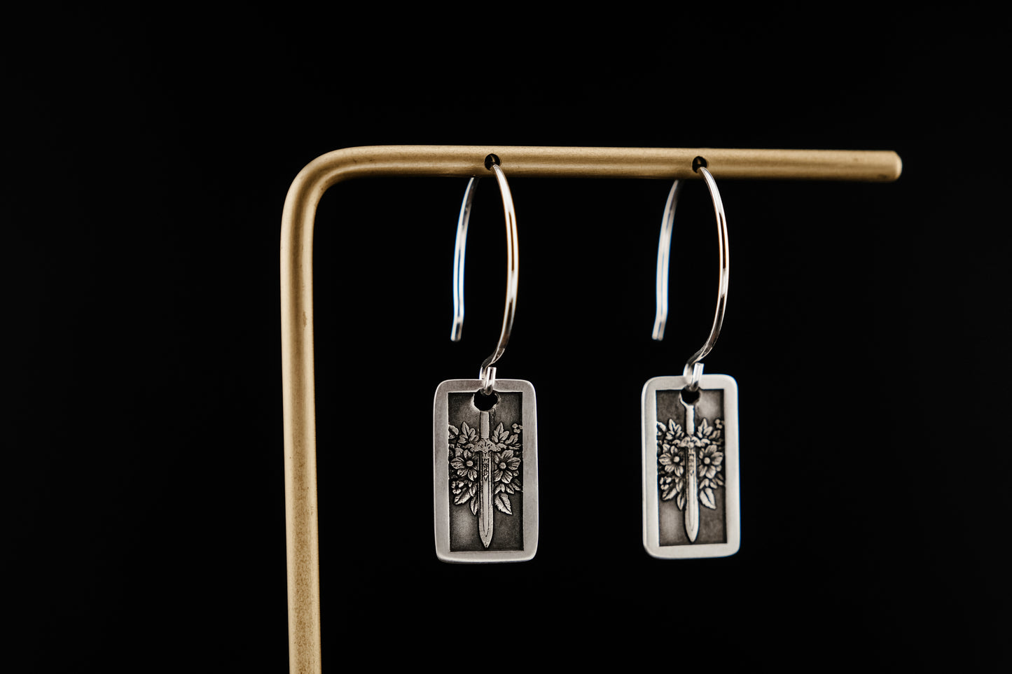 Earrings, Engraved Swords 1 Earrings