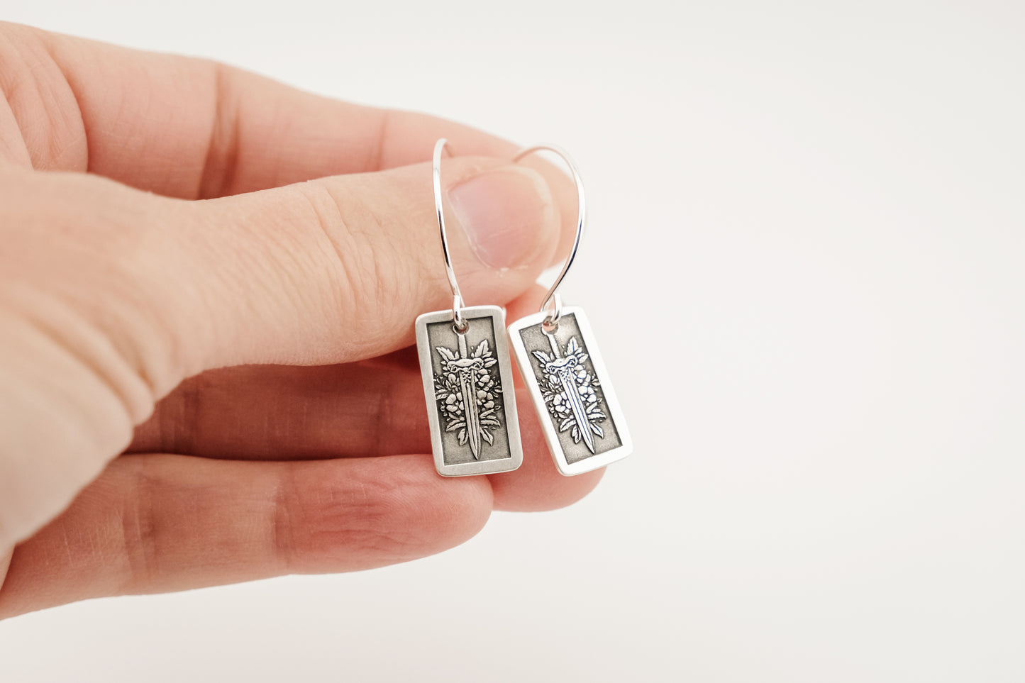 Earrings, Engraved Swords 2 Earrings