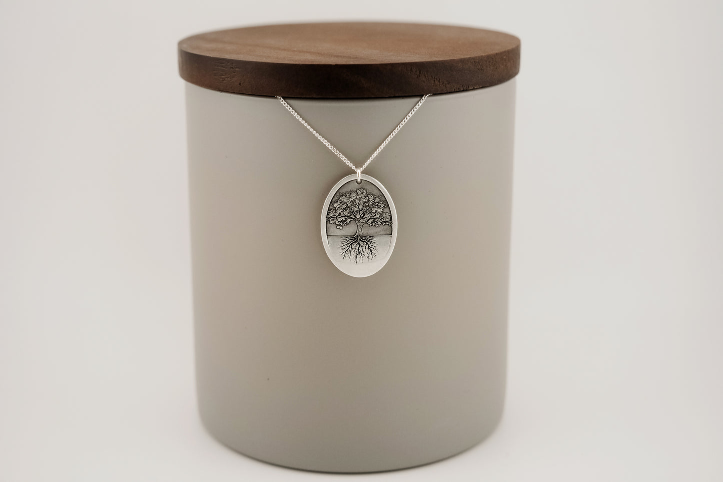 Necklace, Engraved "Tree with Roots" Necklace