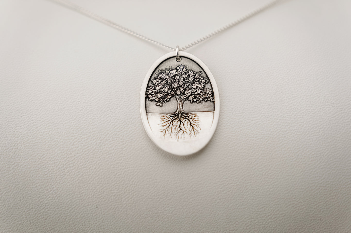 Necklace, Engraved "Tree with Roots" Necklace