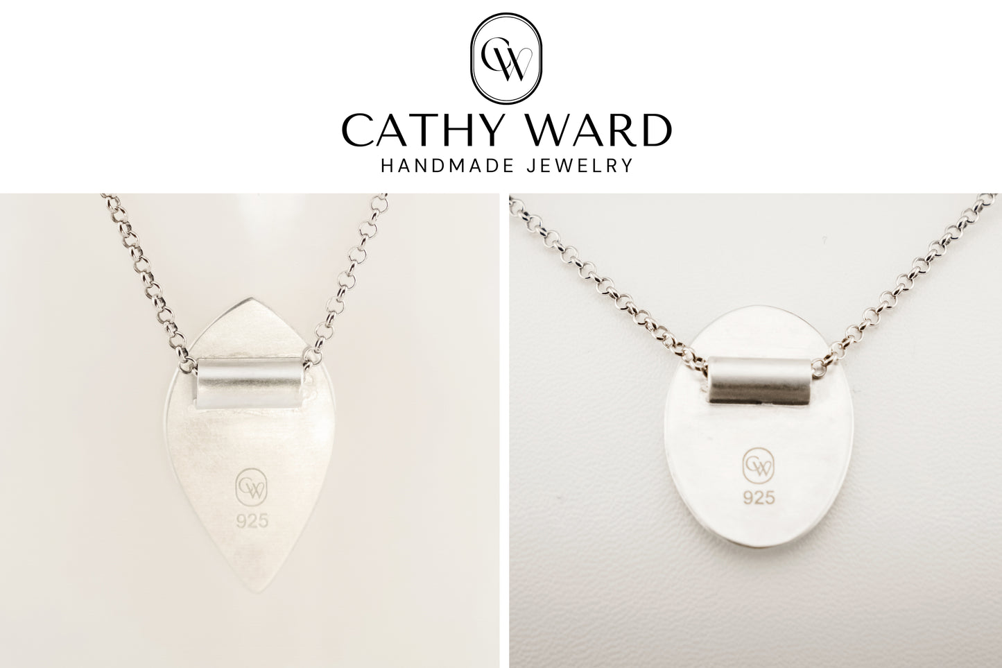 Necklace, Engraved "Forest Oval" Necklace with hidden bail