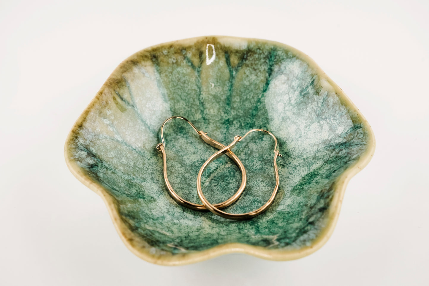Earrings, Hammered 14k Gold Fill Hinged Hoops