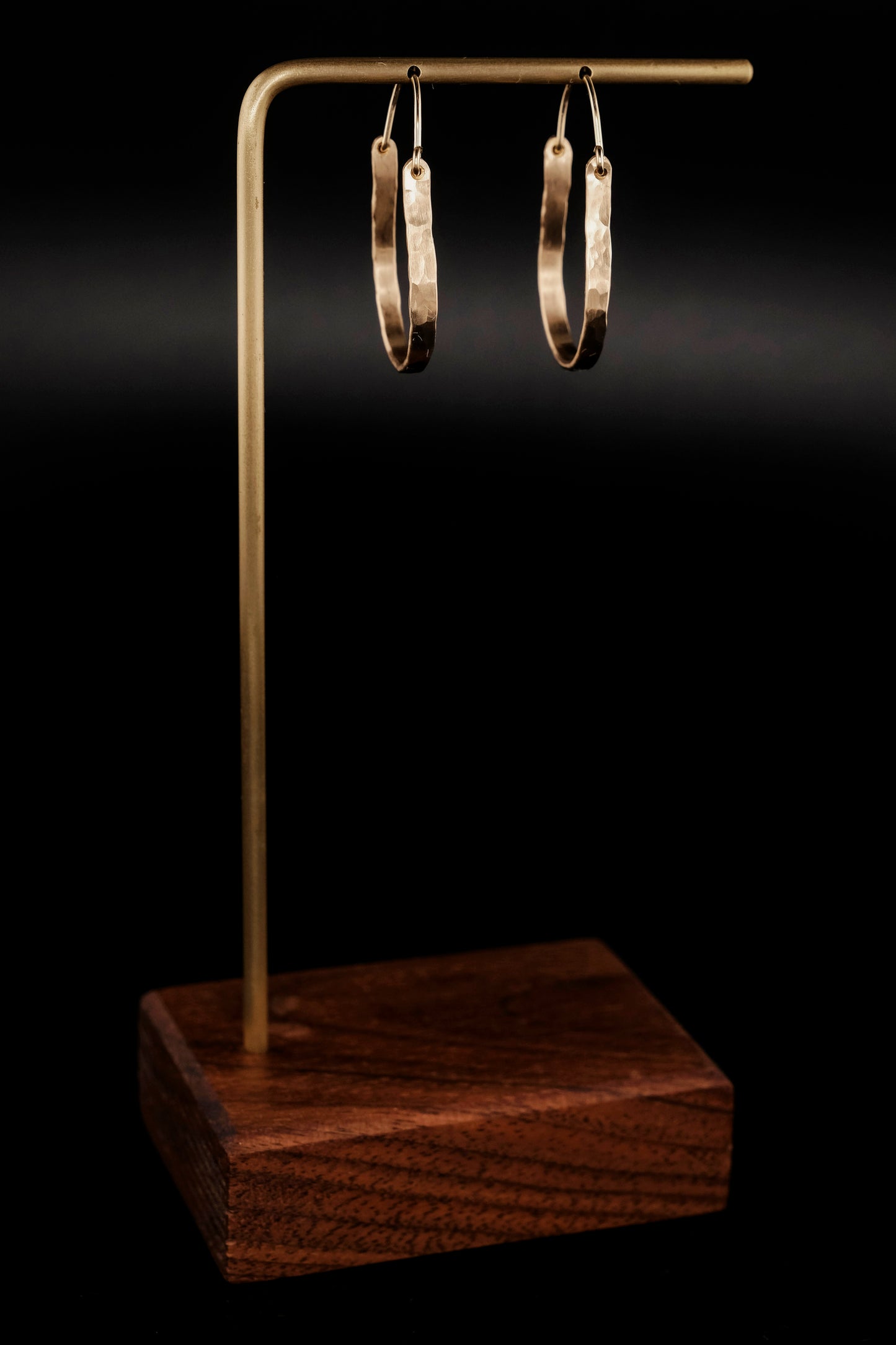 Earrings, Hammered 14k Gold Fill Hinged Hoops