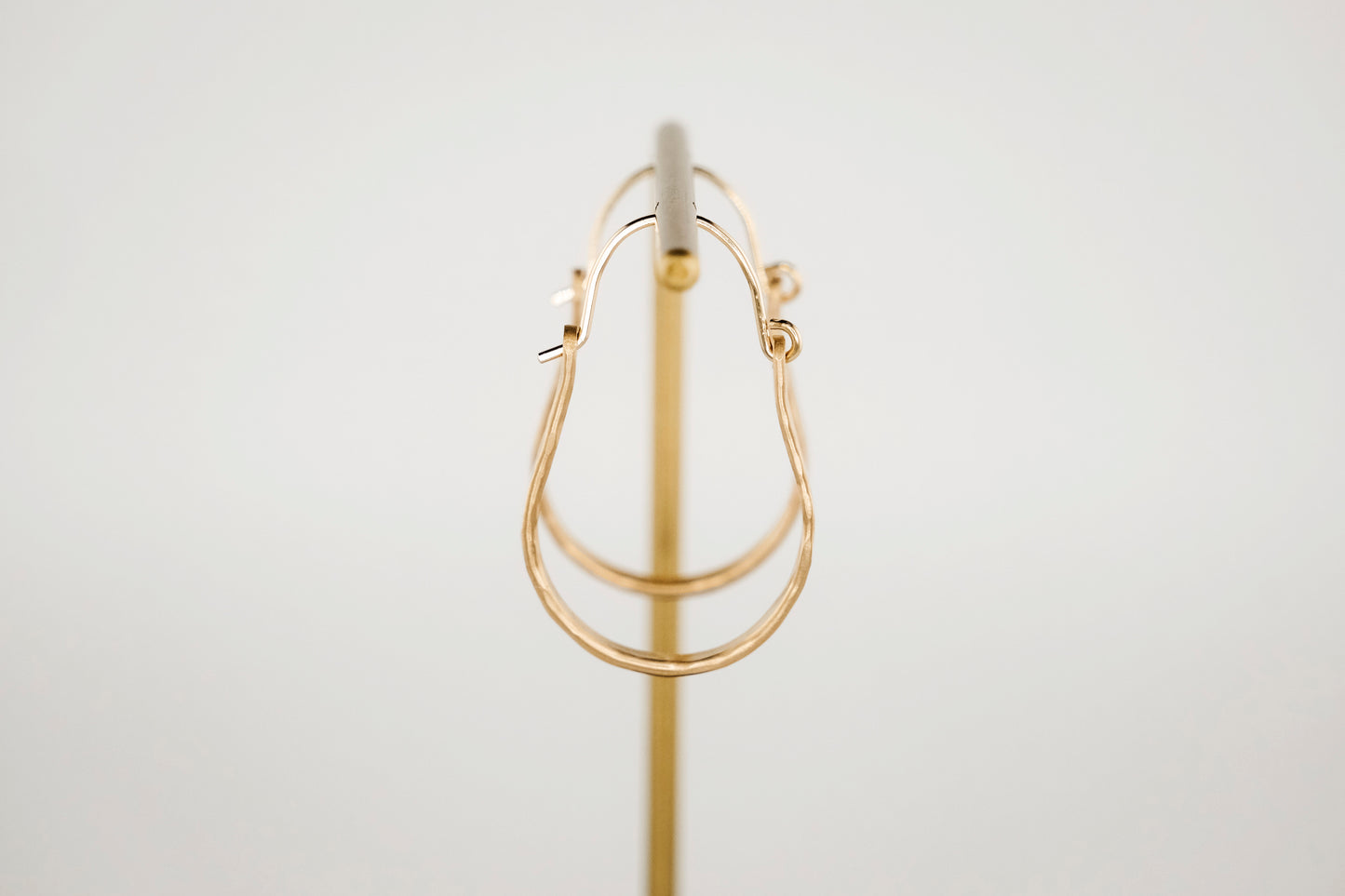 Earrings, Hammered 14k Gold Fill Hinged Hoops