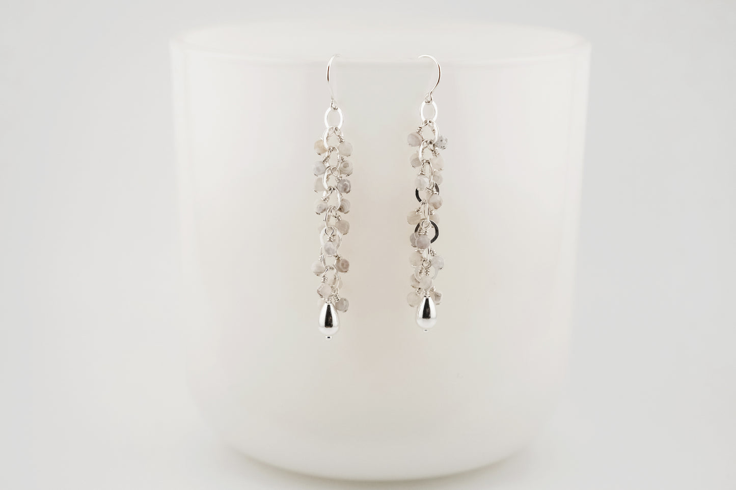 Earrings, Laguna Lace Agate Waterfall Dangle Earrings