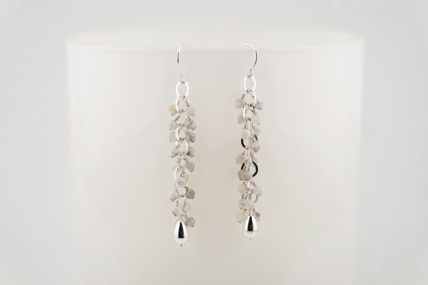 Earrings, Laguna Lace Agate Waterfall Dangle Earrings