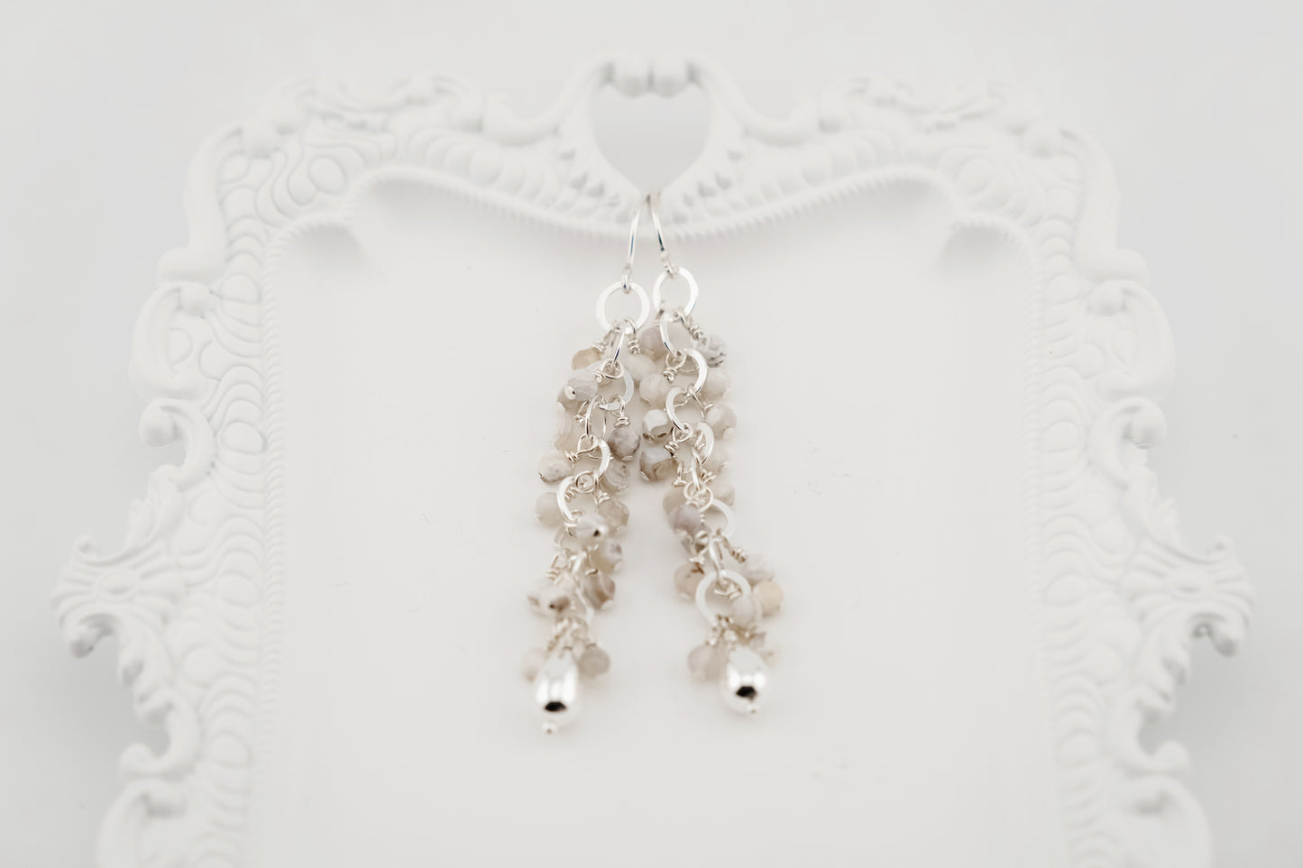 Earrings, Laguna Lace Agate Waterfall Dangle Earrings