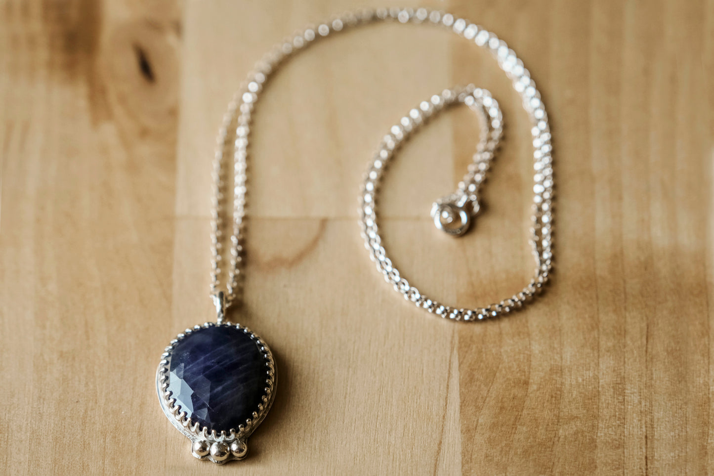 Necklace, Natural Sapphire Necklace