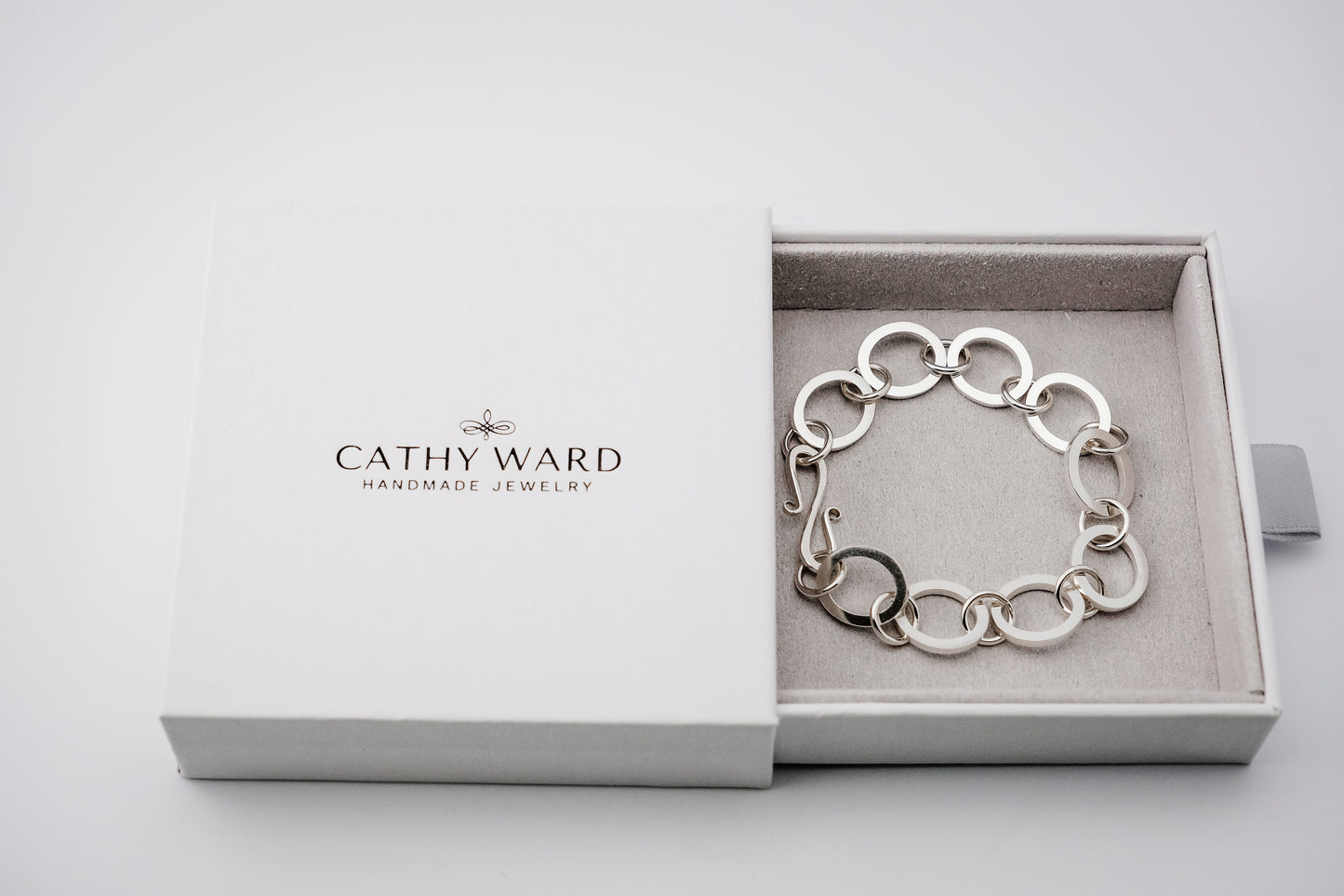 Bracelet, Silver Handmade Chunky Chain Bracelet