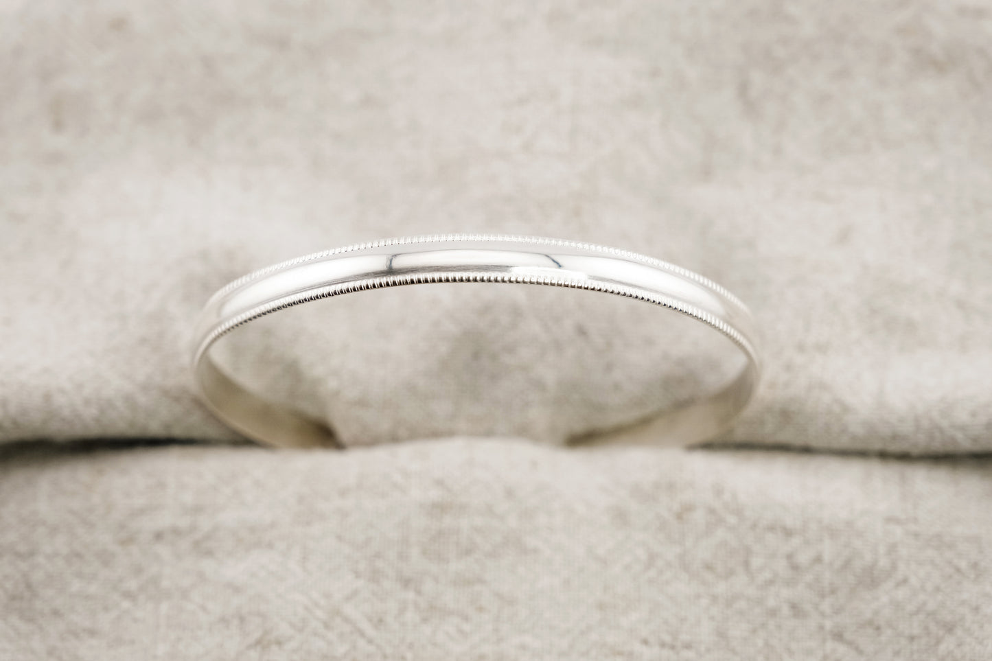 Bracelet, Sterling Silver Milgrain Detail Cuff