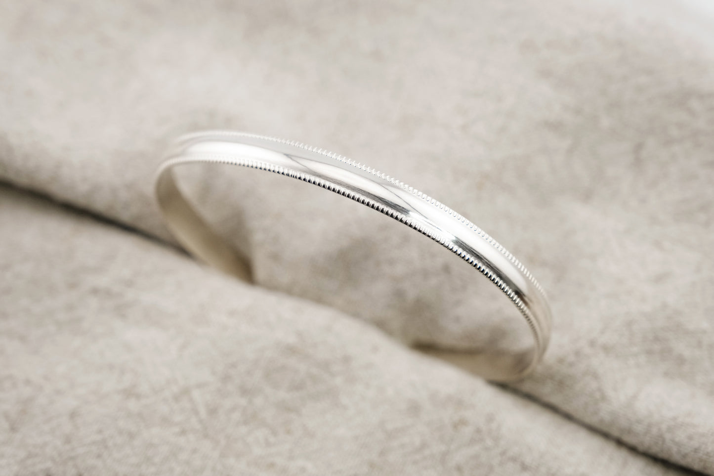 Bracelet, Sterling Silver Milgrain Detail Cuff