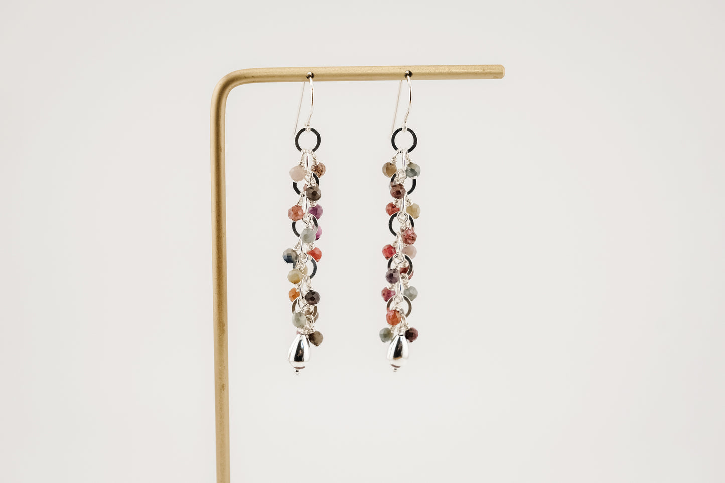 Earrings, Spinel Gemstone Waterfall Dangle Earrings