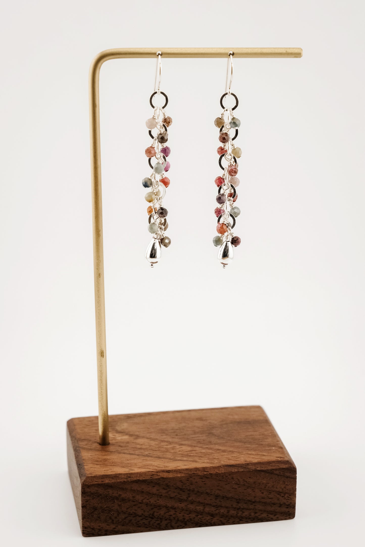 Earrings, Spinel Gemstone Waterfall Dangle Earrings