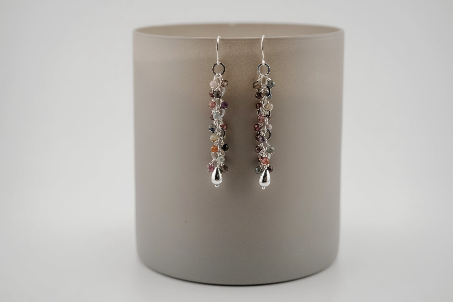 Earrings, Spinel Gemstone Waterfall Dangle Earrings
