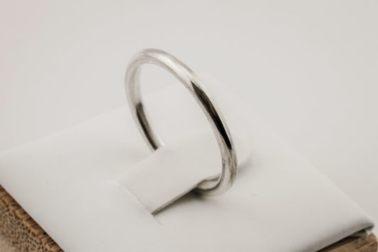 Ring, Classic Round Sterling Silver Stacking Ring