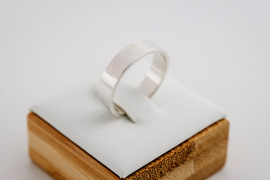 Ring, Wide 5mm Sterling Silver Statement Ring