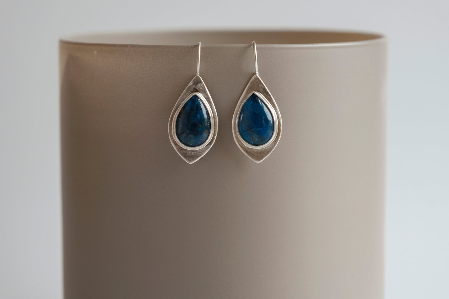 Earrings, Apatite Drop Earrings in Silver