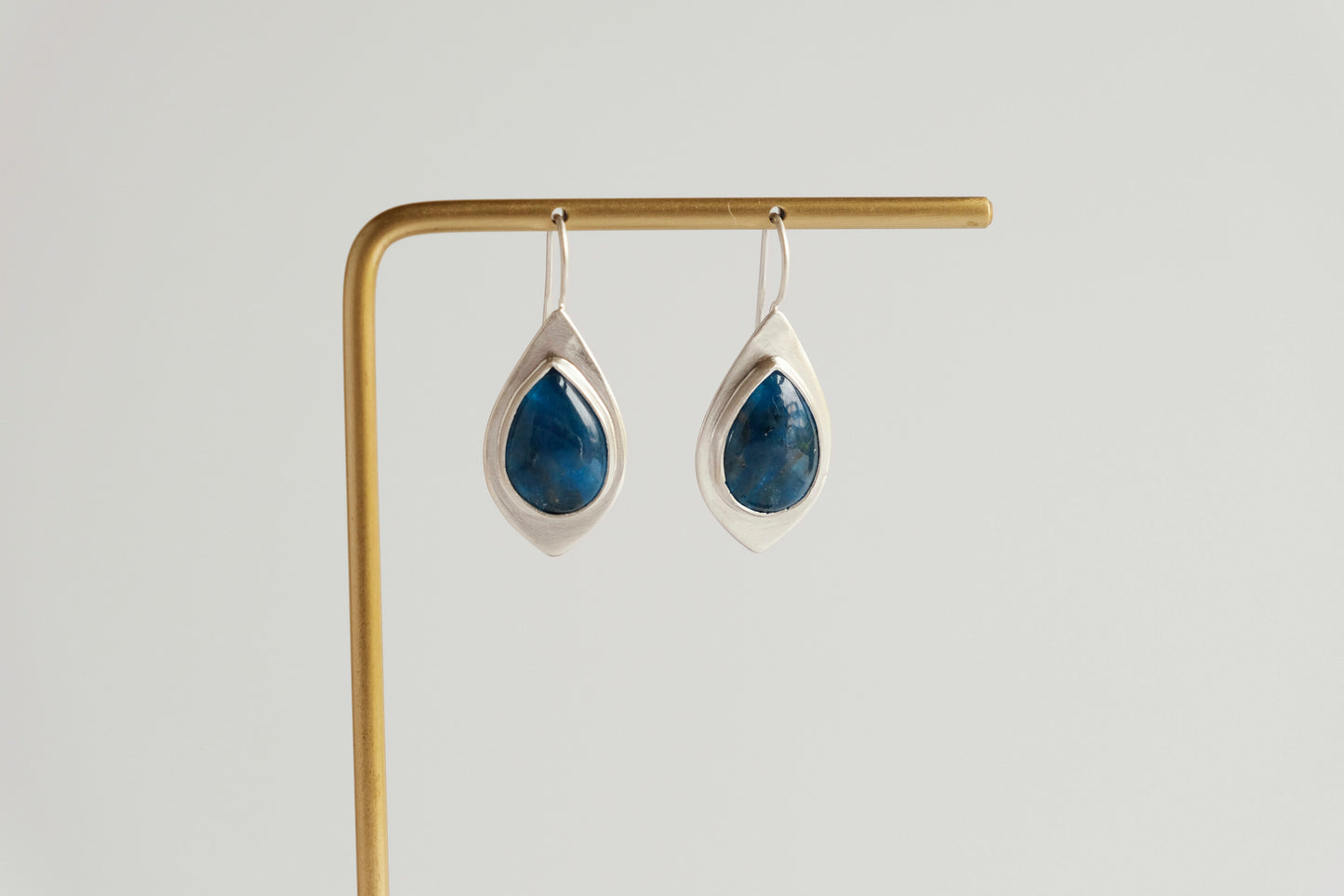 Earrings, Apatite Drop Earrings in Silver